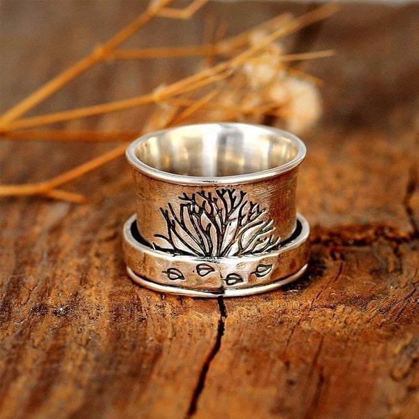 🔥Last Day 49% OFF🎁 Tree of Life Spinner Meditation Ring