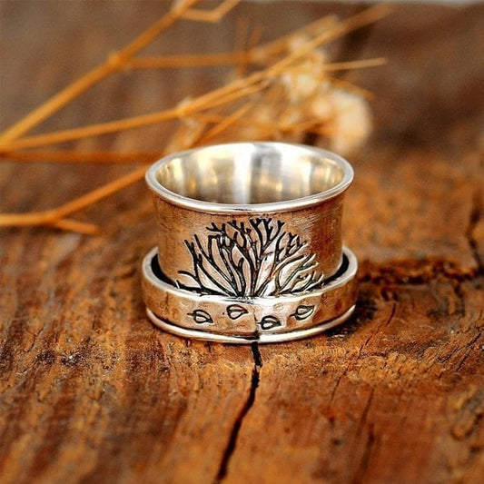 🔥Last Day 49% OFF🎁 Tree of Life Spinner Meditation Ring