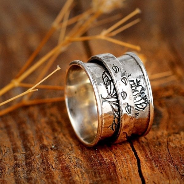 🔥Last Day 49% OFF🎁 Tree of Life Spinner Meditation Ring